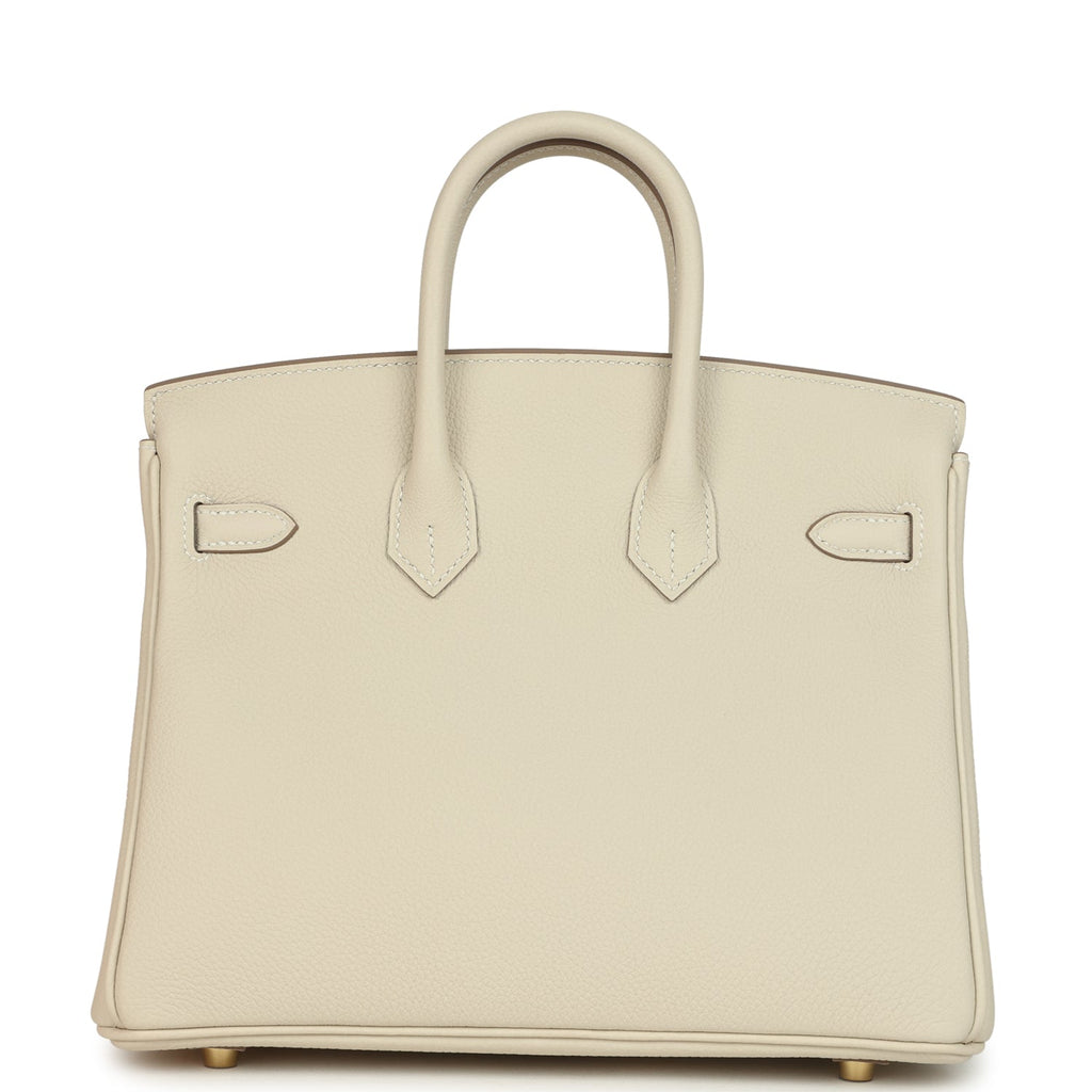 Hermes Birkin 25 Craie Togo Gold Hardware