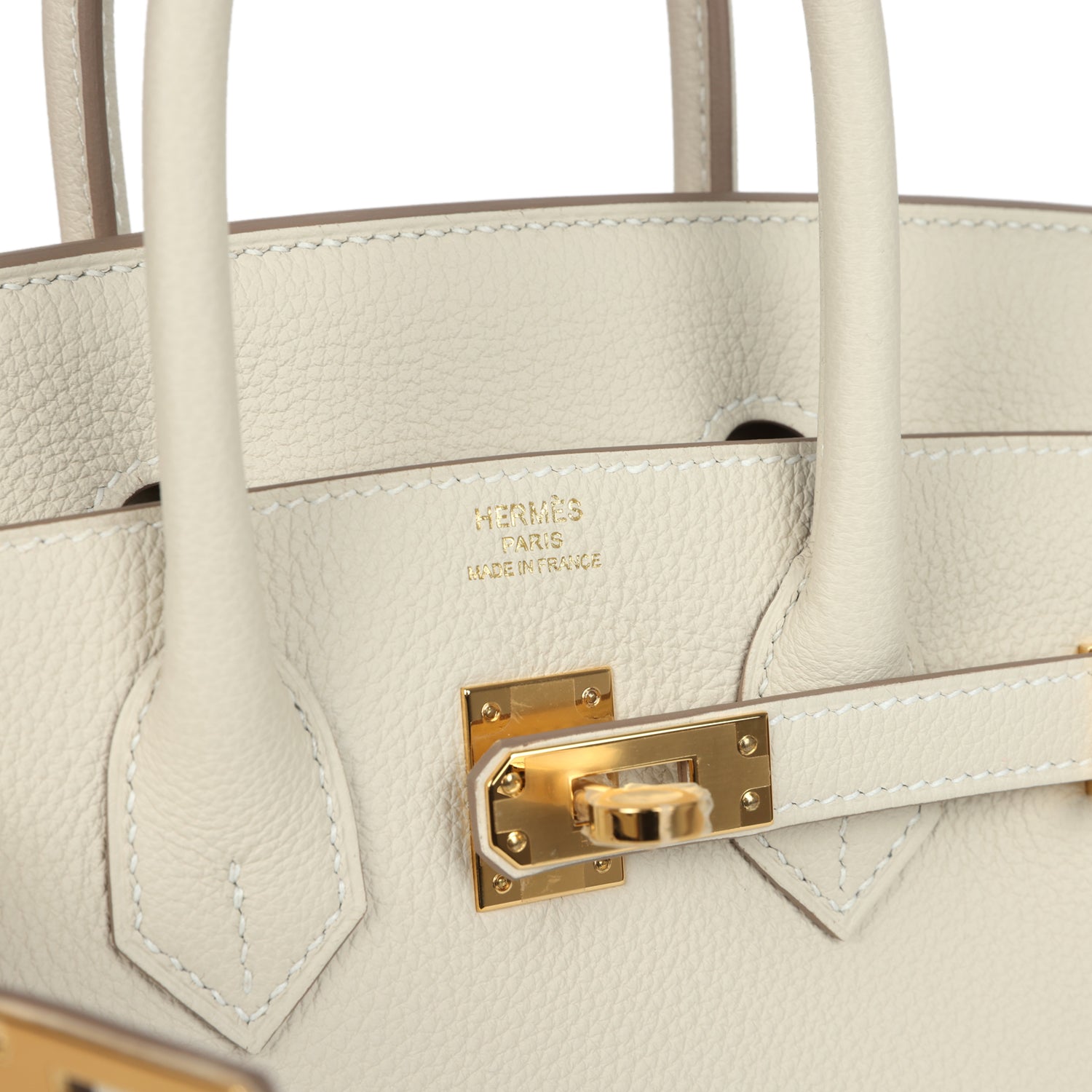 Hermes Birkin 25 Craie Togo Gold Hardware