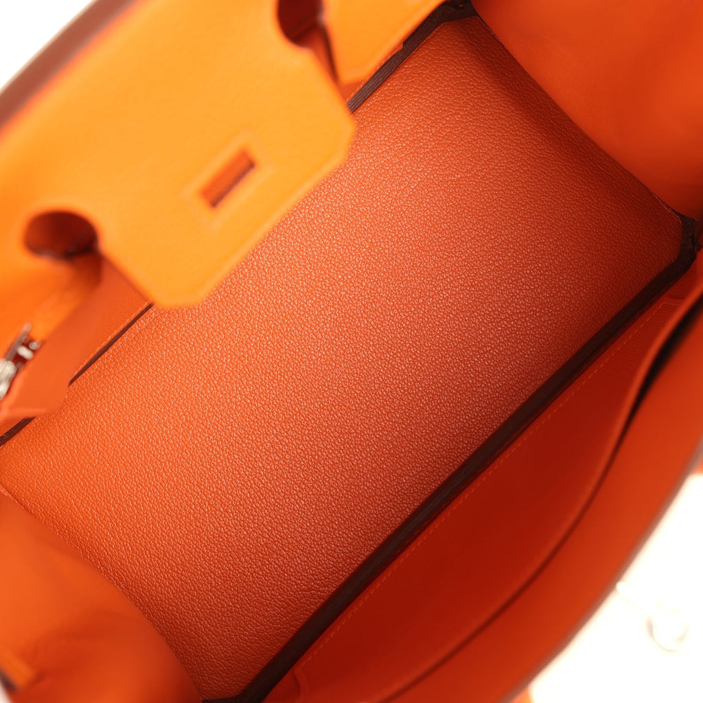 Hermes Birkin 25 Orange Minium Togo Palladium Hardware