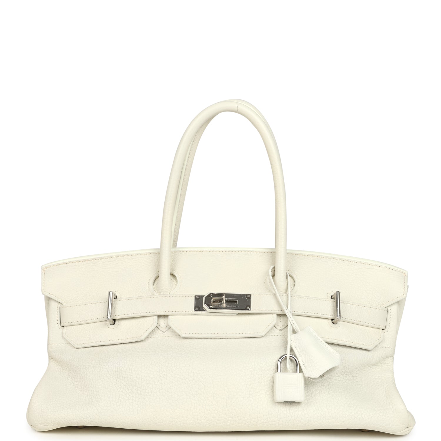 New Hermes Shoulder Birkin 42 JPG White Clemence Palladium Hardware