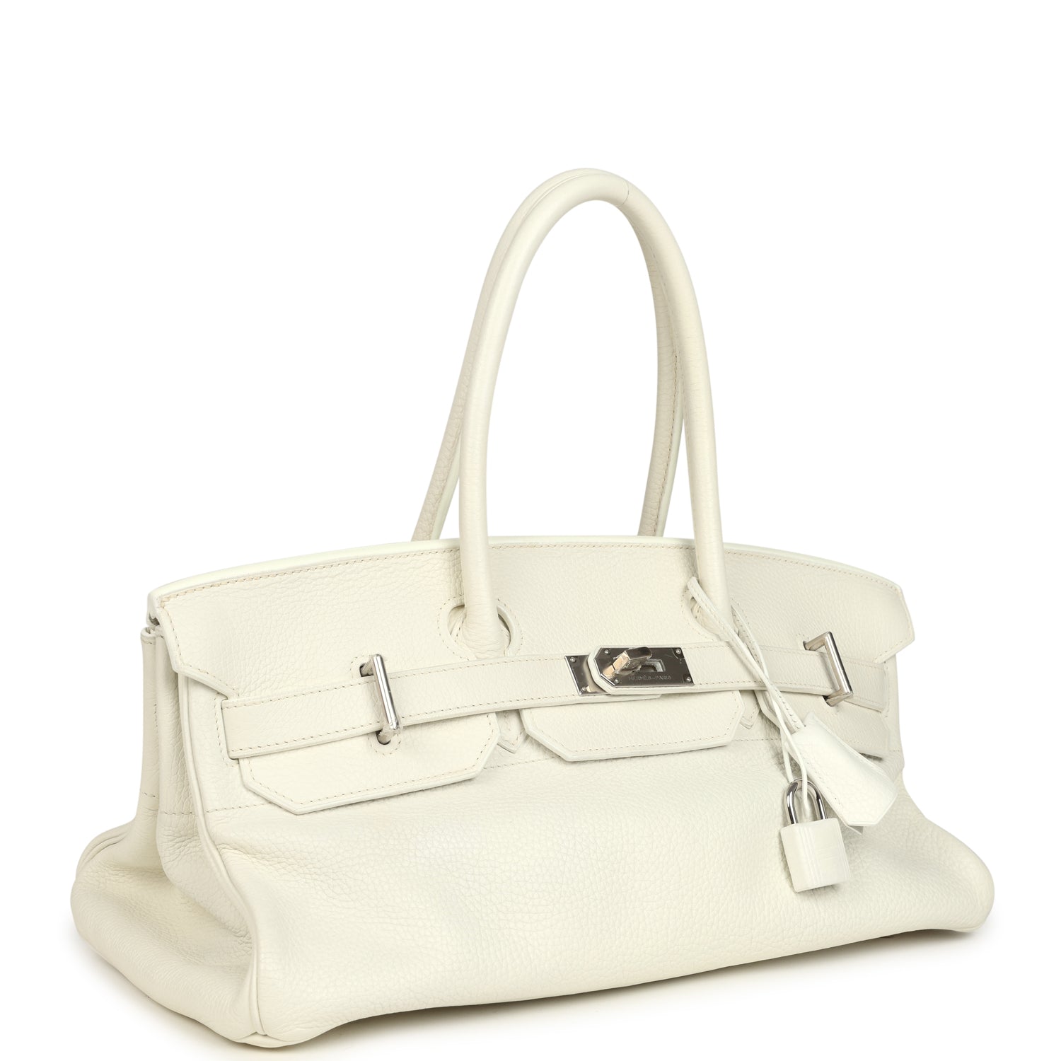 New Hermes Shoulder Birkin 42 JPG White Clemence Palladium Hardware