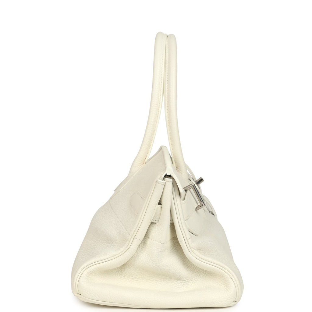 New Hermes Shoulder Birkin 42 JPG White Clemence Palladium Hardware