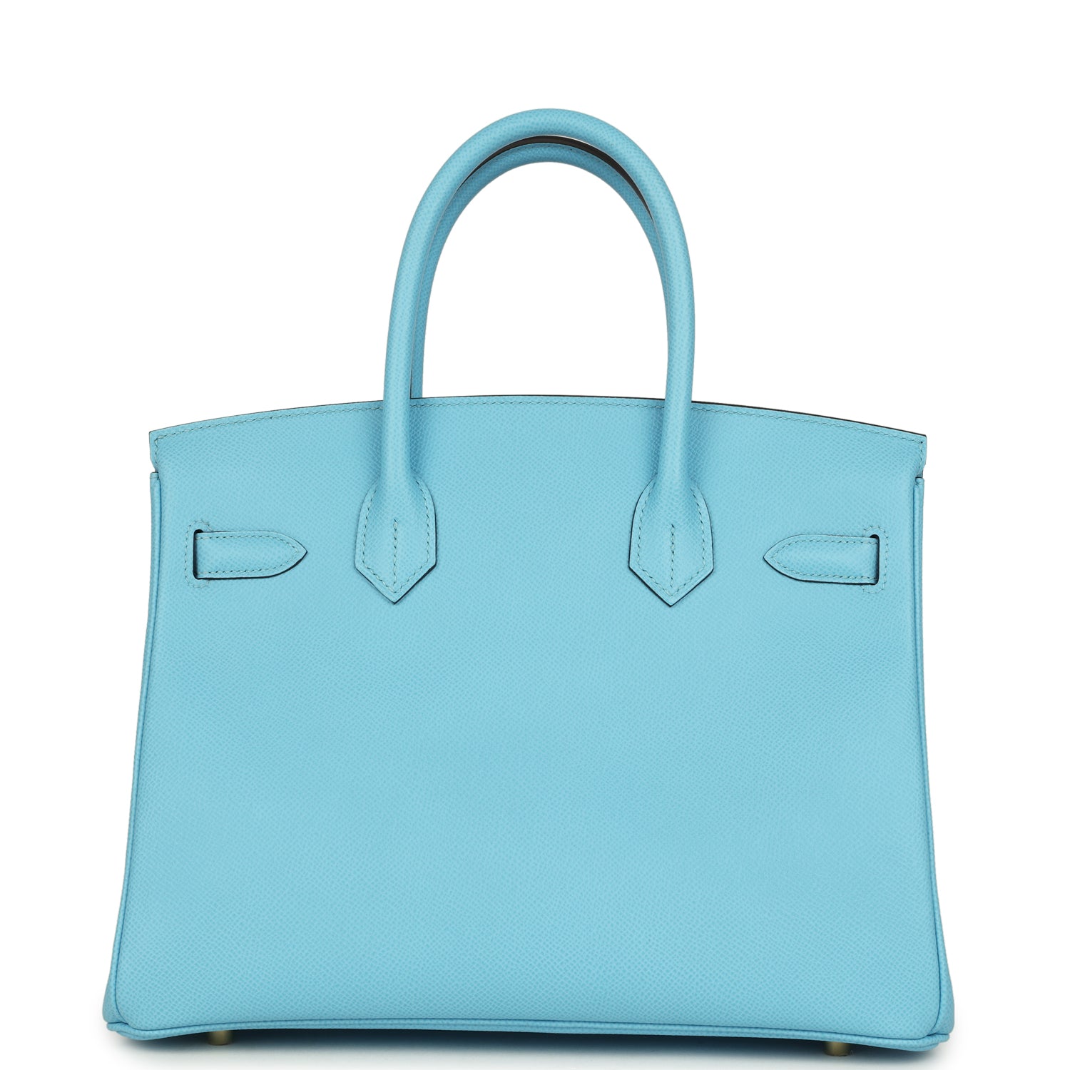 Pre-owned Hermes Birkin 30 Celeste Epsom Gold Hardware