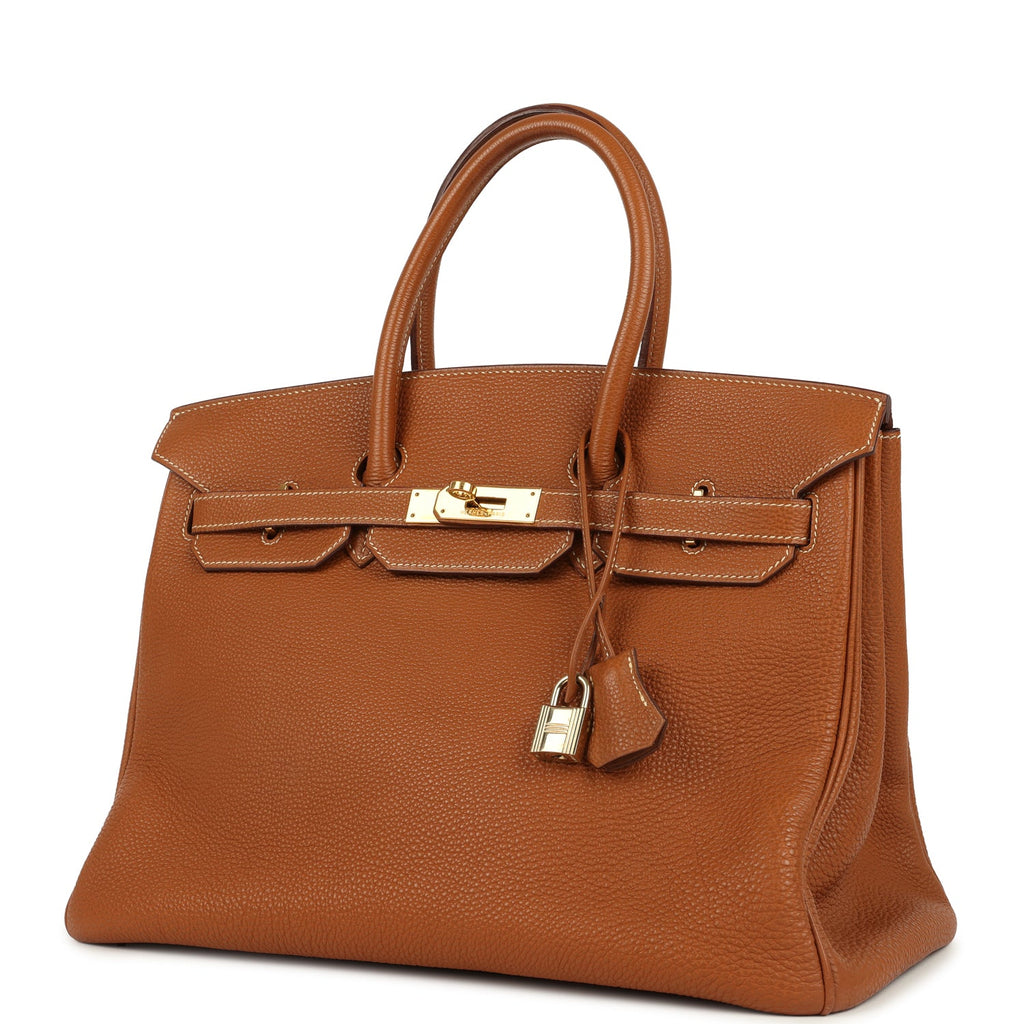 New Hermes Birkin 35 Gold Togo Gold Hardware