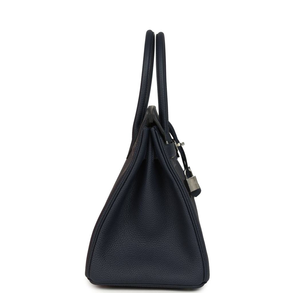 Hermes Birkin 30 Bleu Nuit Togo Palladium Hardware
