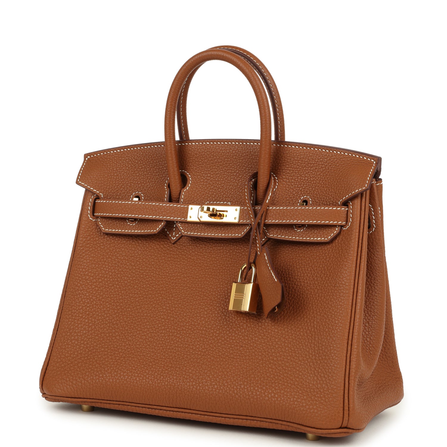 Pre-owned Hermes Birkin 25 Gold Togo Gold Hardware