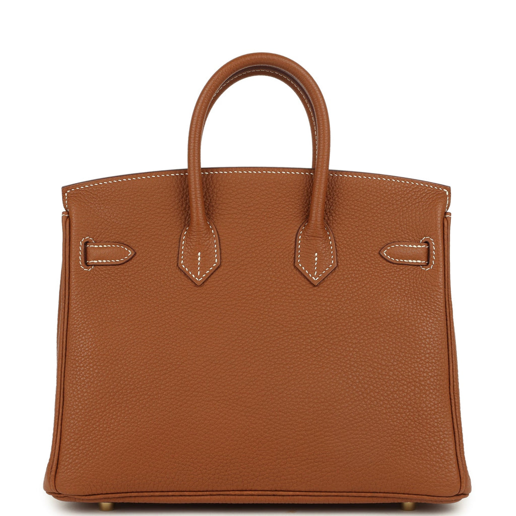 Pre-owned Hermes Birkin 25 Gold Togo Gold Hardware