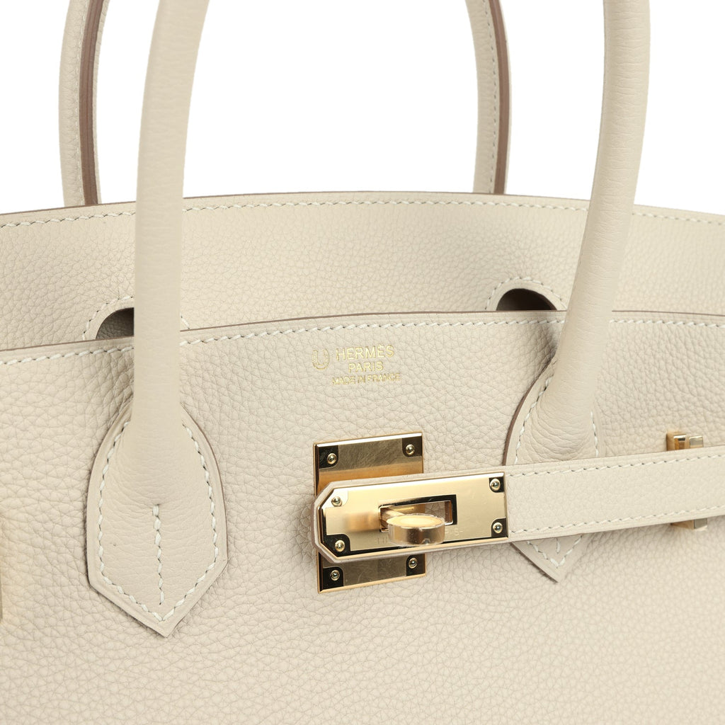 Hermes Special Order (HSS) Birkin 30 Craie Togo Permabrass Hardware