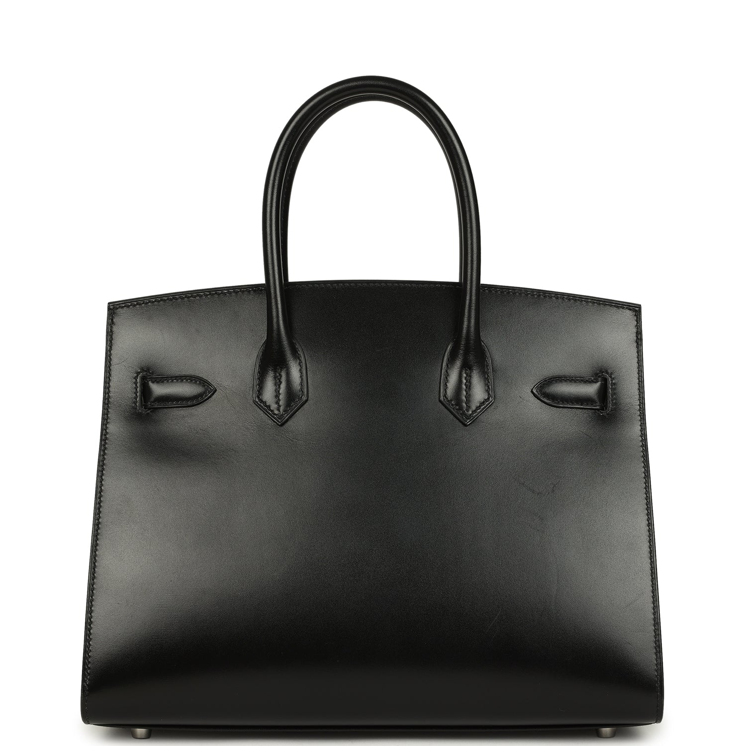 Pre-owned Hermes Birkin Sellier 30 Black Box Palladium Hardware