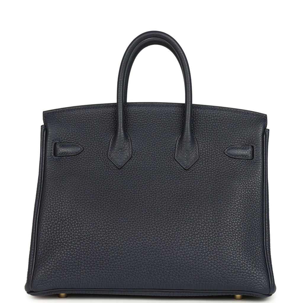 Hermes Birkin 25 Bleu Nuit Togo Gold Hardware
