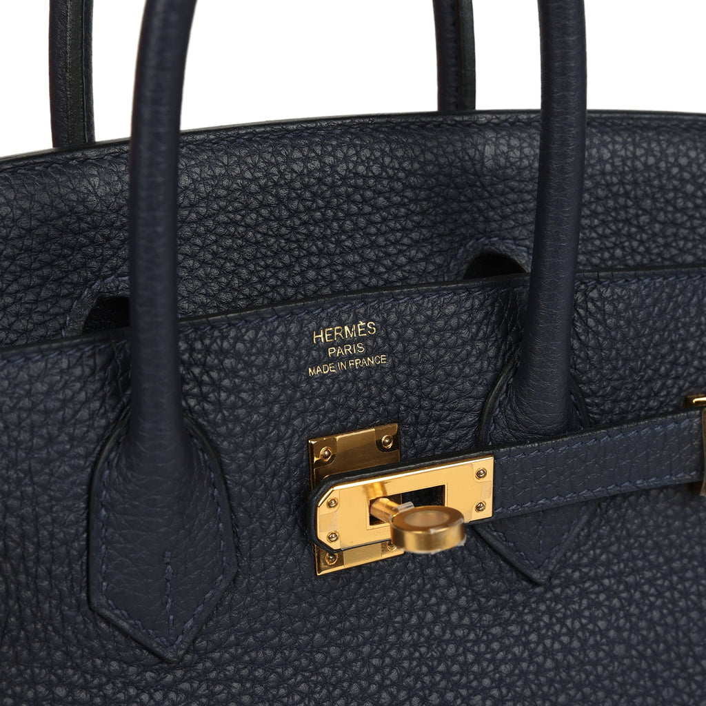 Hermes Birkin 25 Bleu Nuit Togo Gold Hardware