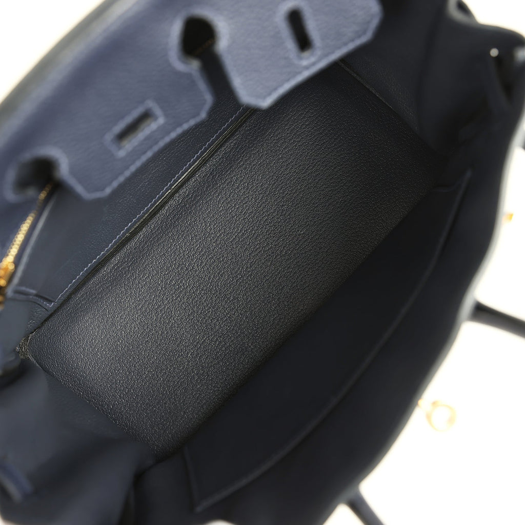 Hermes Birkin 25 Bleu Nuit Togo Gold Hardware