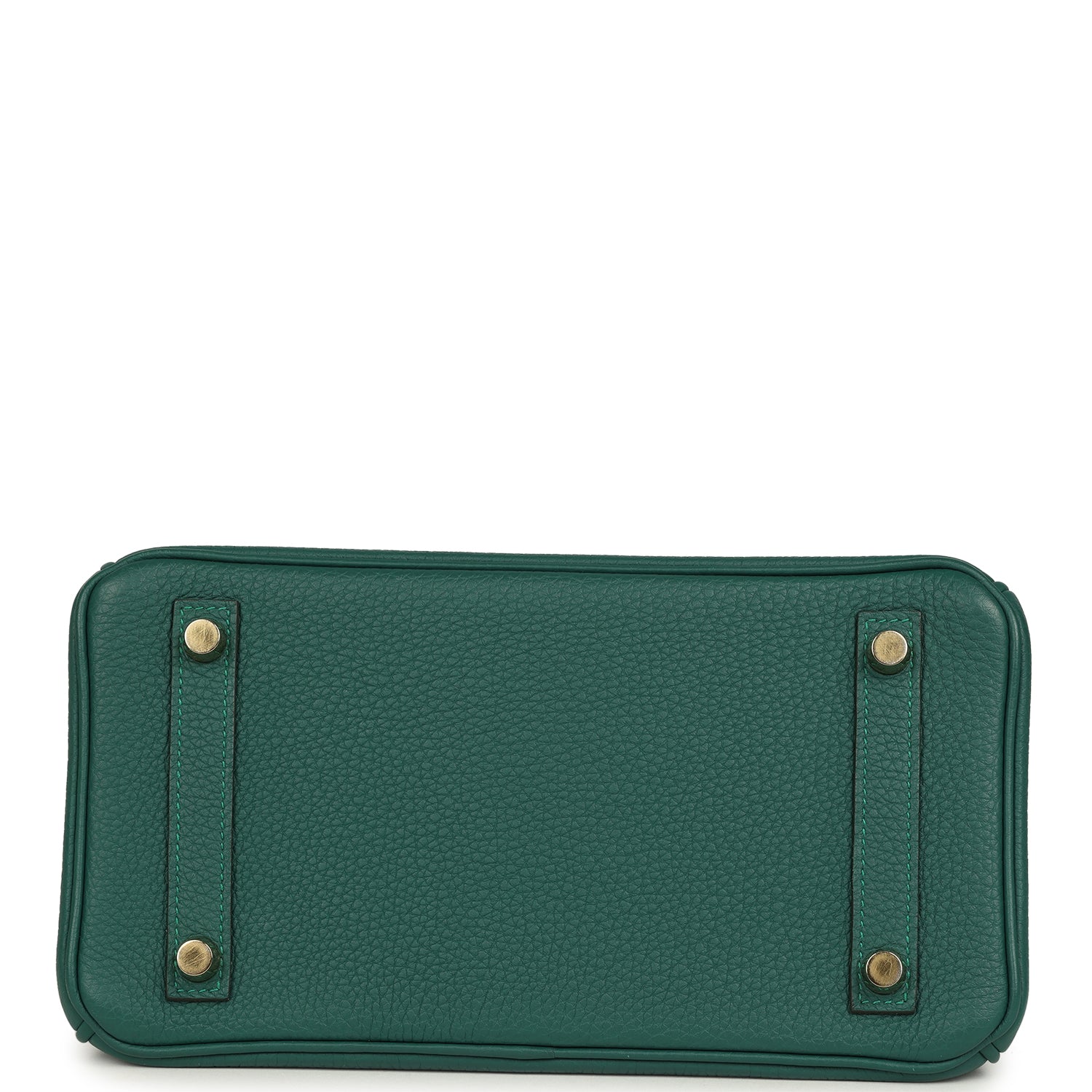Pre-owned Hermes Birkin 25 Malachite Togo Gold Hardware