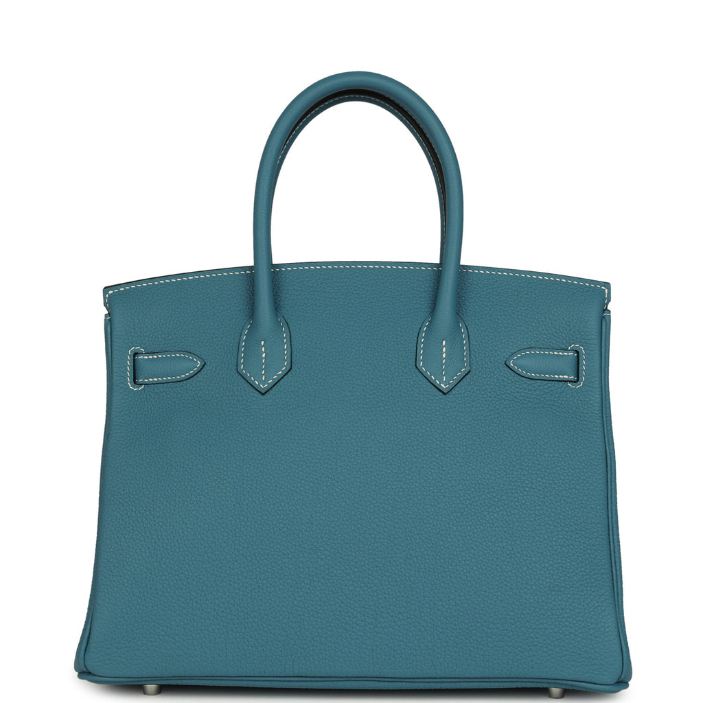 Hermes Birkin 30 Blue Jean Togo Palladium Hardware