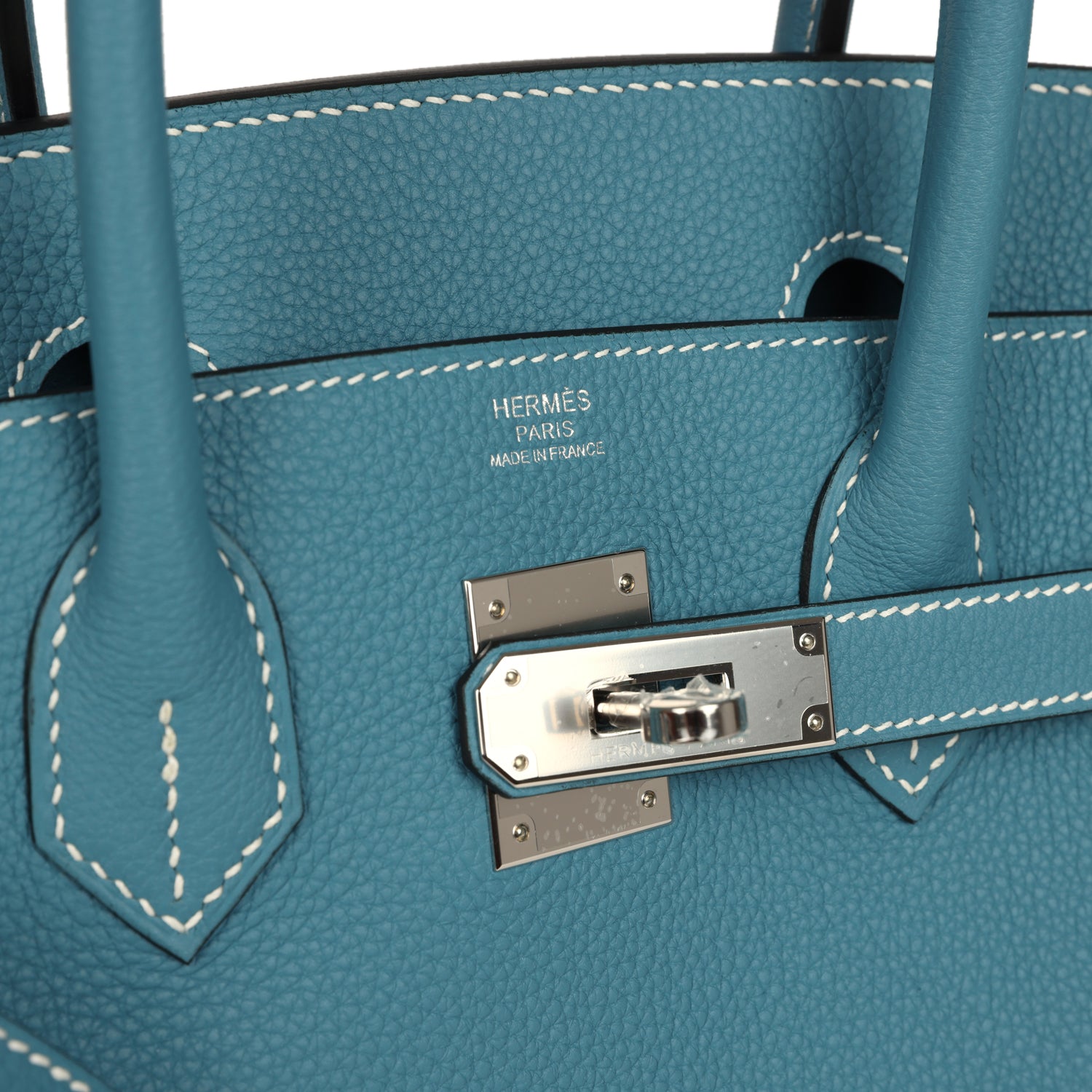 Hermes Birkin 30 Blue Jean Togo Palladium Hardware
