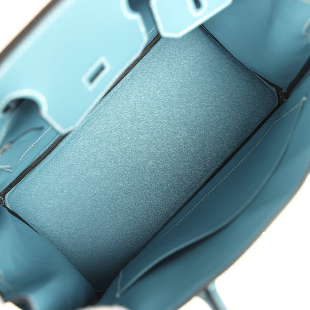 Hermes Birkin 30 Blue Jean Togo Palladium Hardware