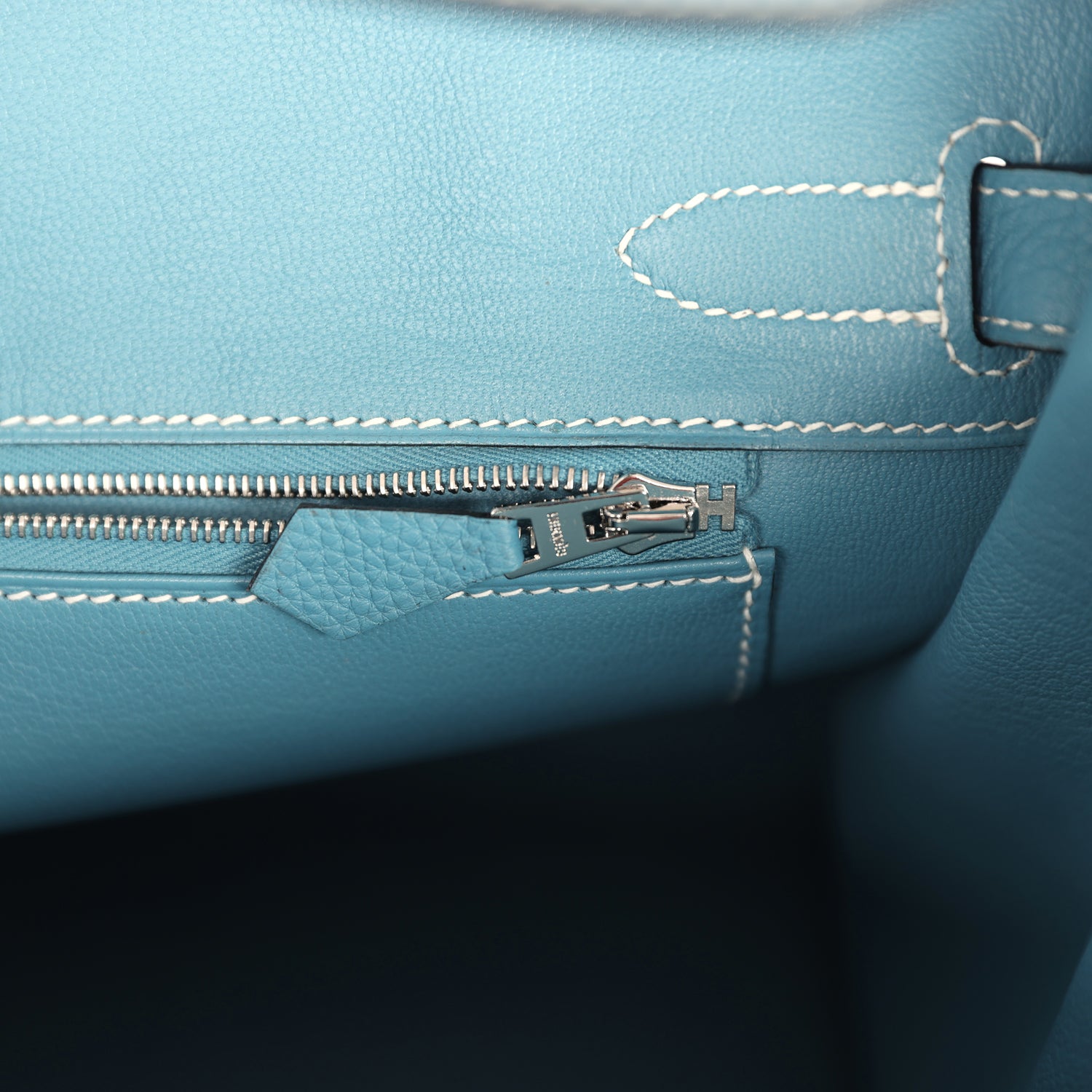Hermes Birkin 30 Blue Jean Togo Palladium Hardware