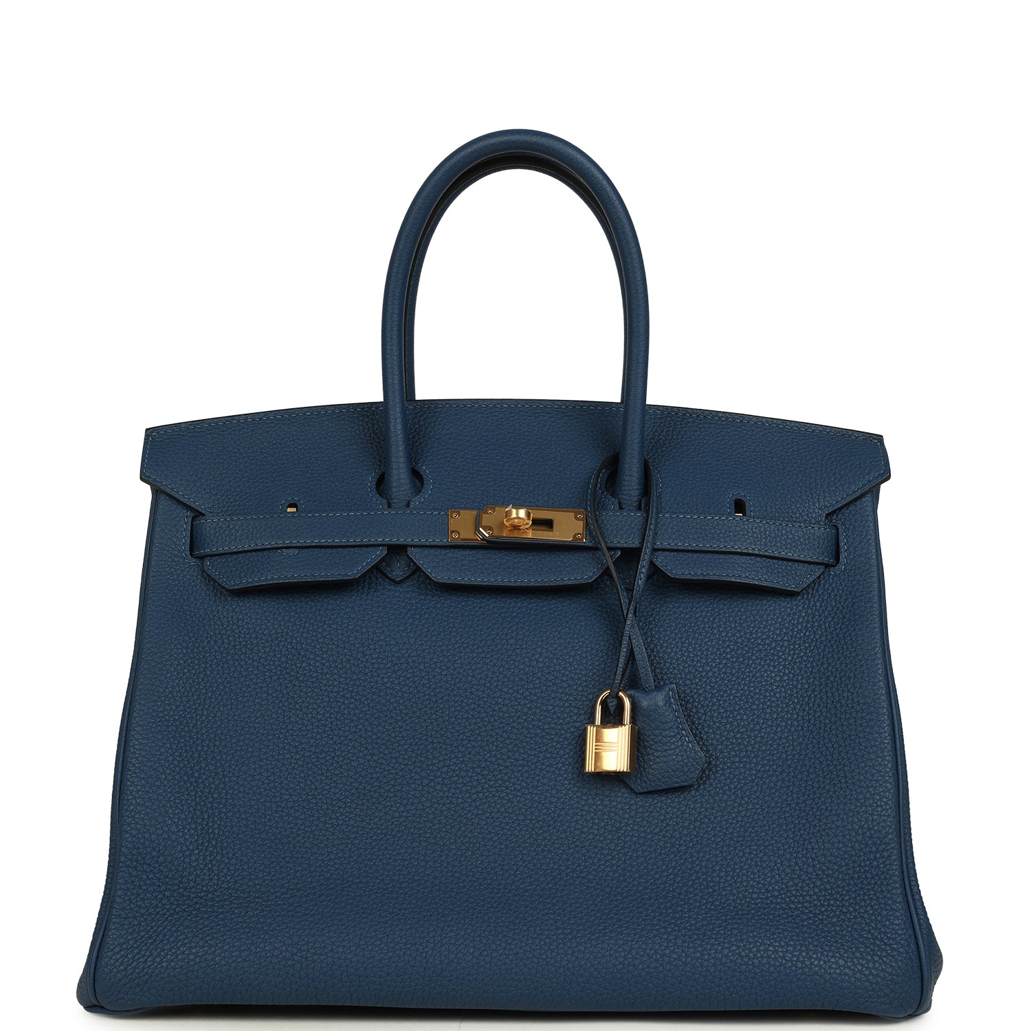 New Hermes Birkin 35 Deep Bleu Togo Gold Hardware