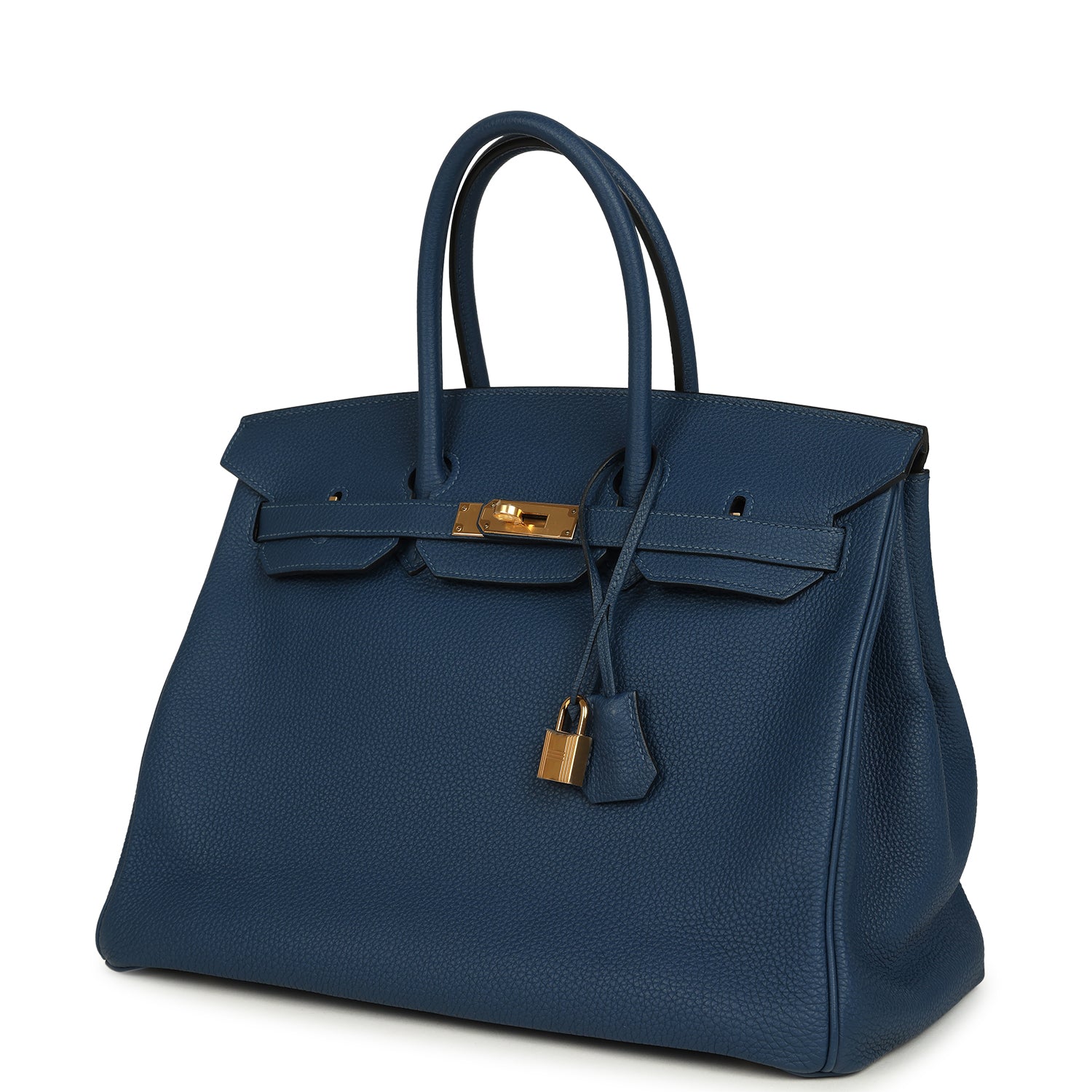 New Hermes Birkin 35 Deep Bleu Togo Gold Hardware
