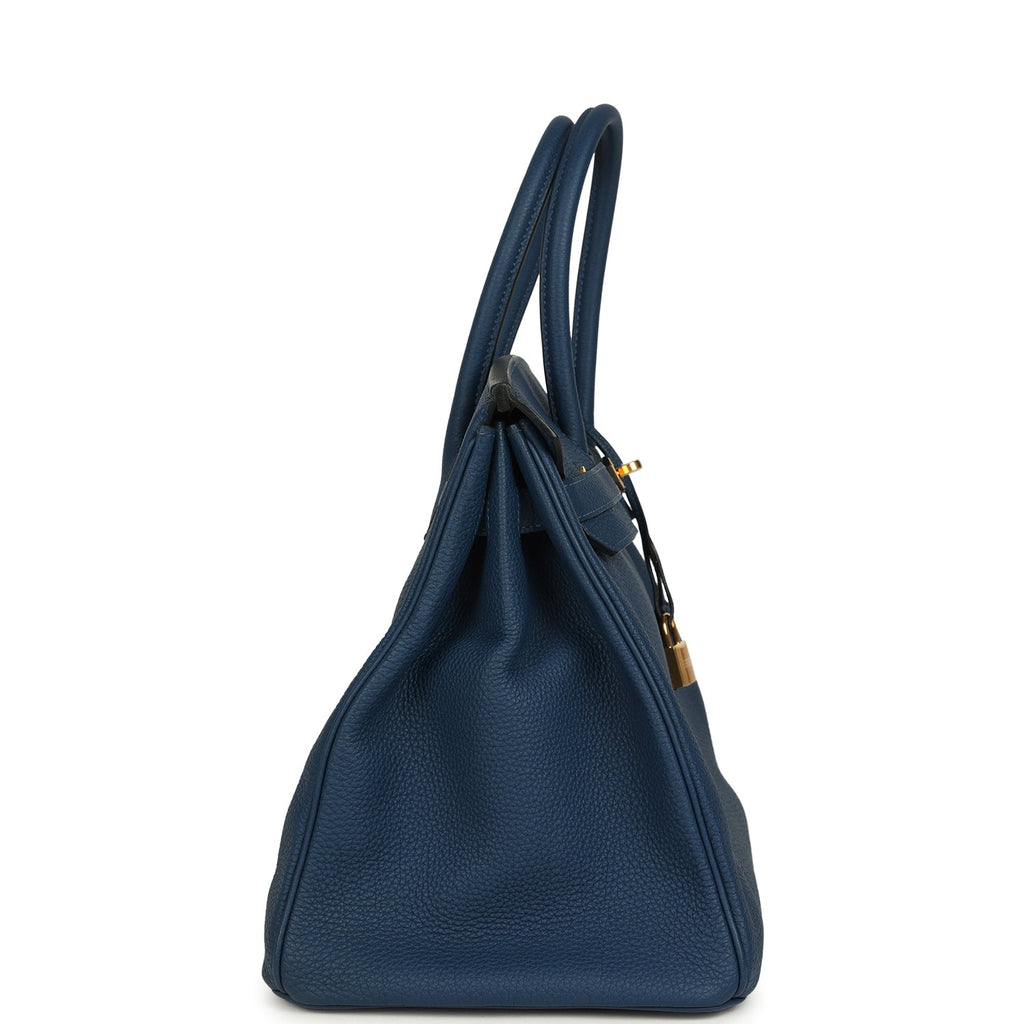 New Hermes Birkin 35 Deep Bleu Togo Gold Hardware