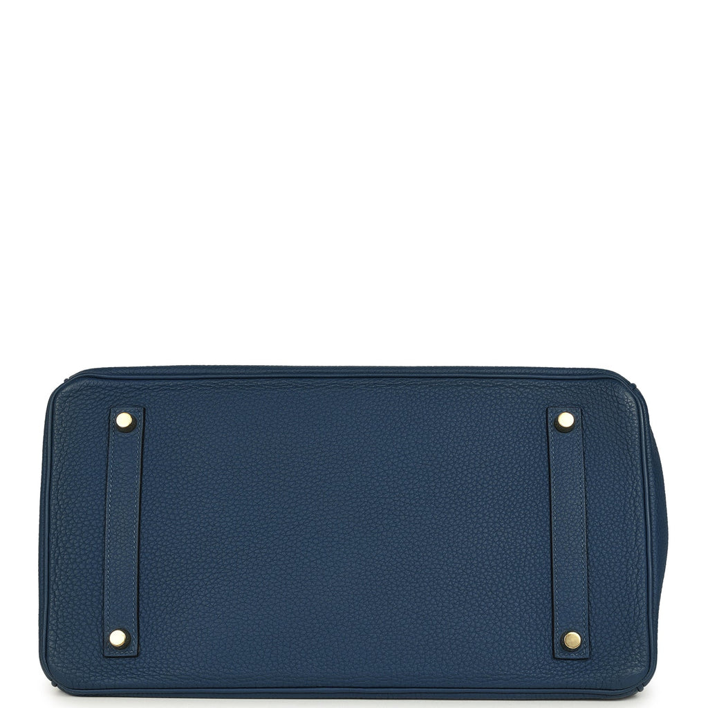 New Hermes Birkin 35 Deep Bleu Togo Gold Hardware