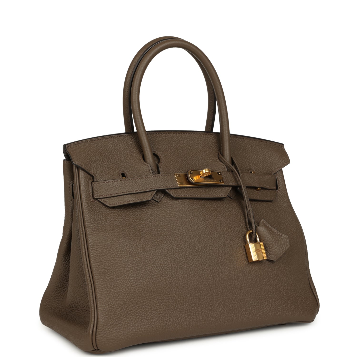 Pre-owned Hermes Birkin 30 Taupe Togo Gold Hardware