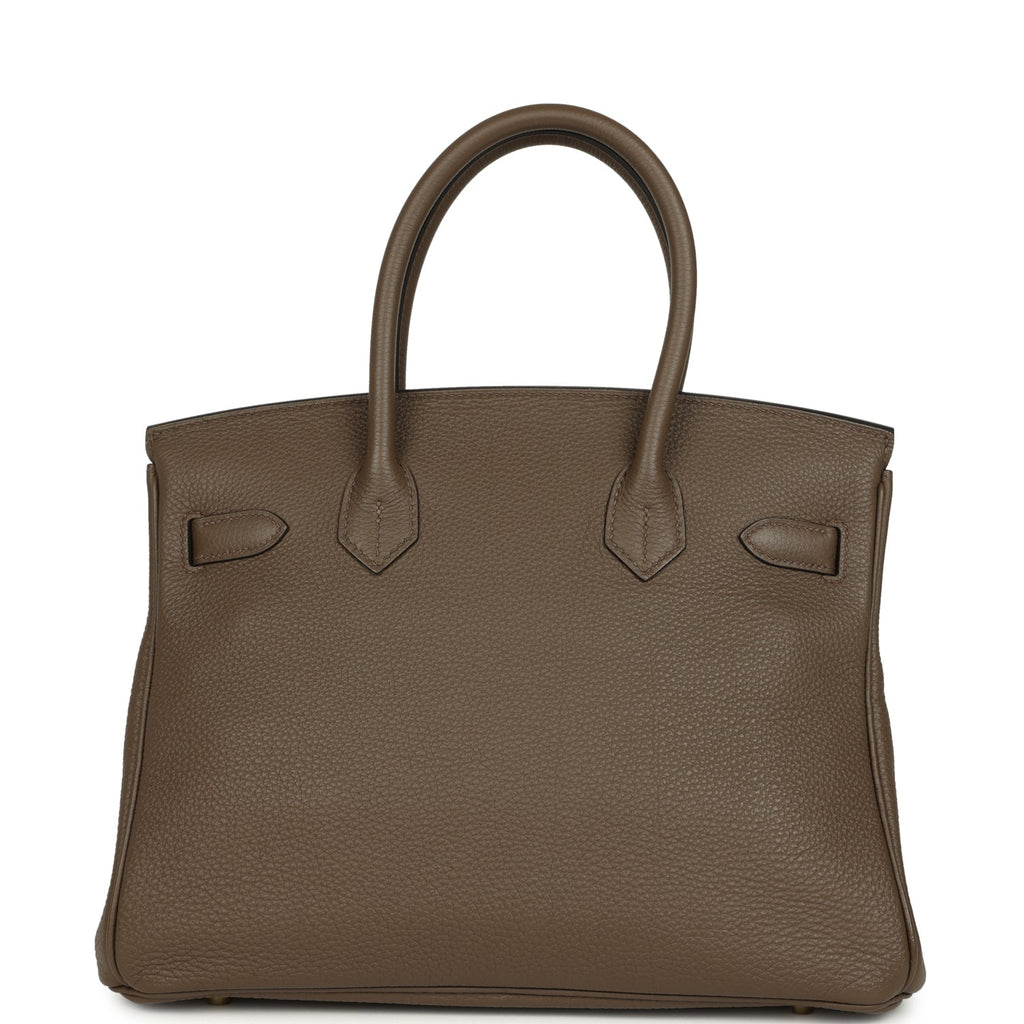 Pre-owned Hermes Birkin 30 Taupe Togo Gold Hardware