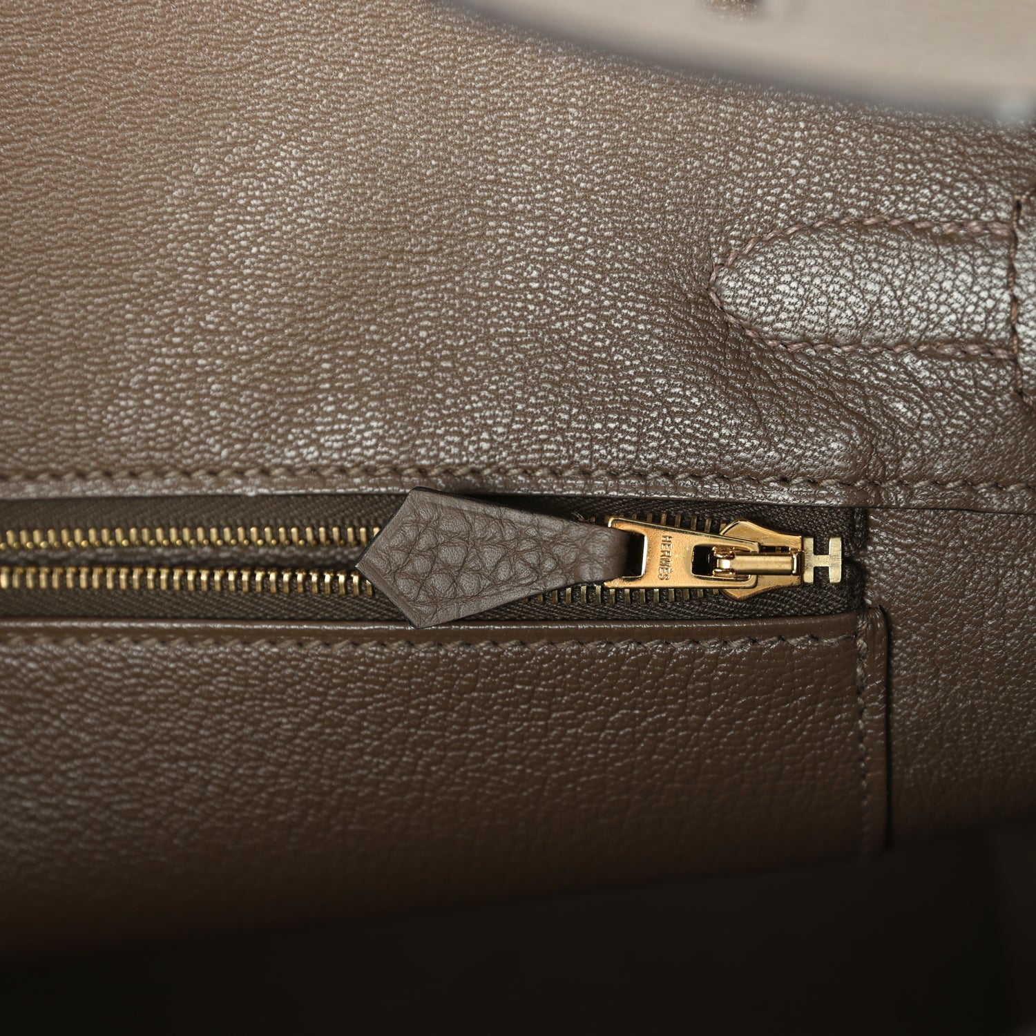 Pre-owned Hermes Birkin 30 Taupe Togo Gold Hardware