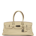 Vintage Hermes Shoulder Birkin 42 JPG Parchemin Clemence Palladium Hardware