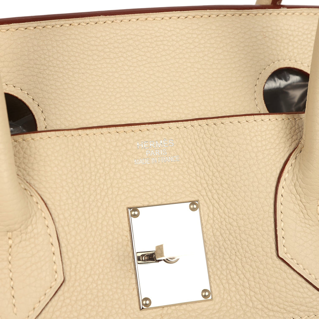 Vintage Hermes Shoulder Birkin 42 JPG Parchemin Clemence Palladium Hardware