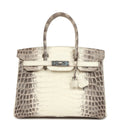 Hermes Birkin 30 Himalaya Niloticus Crocodile Palladium Hardware