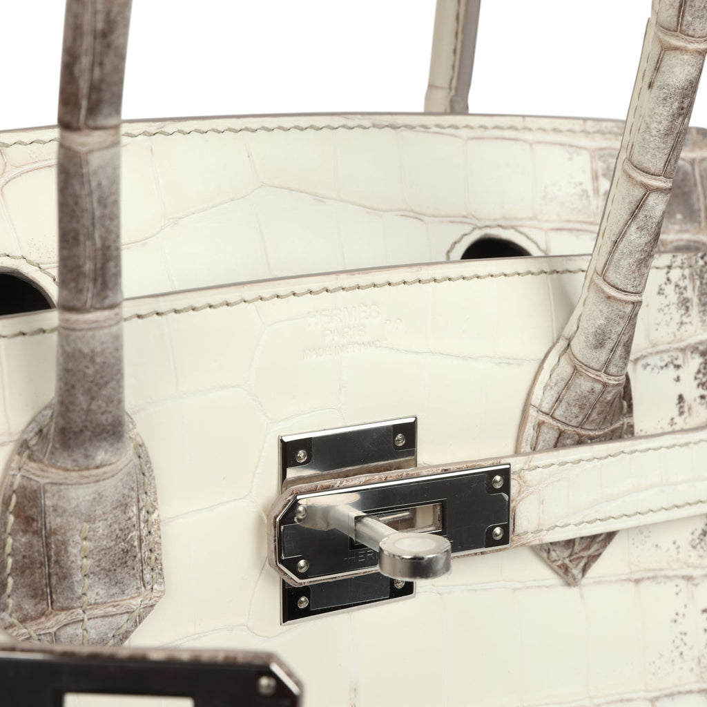 Hermes Birkin 30 Himalaya Niloticus Crocodile Palladium Hardware