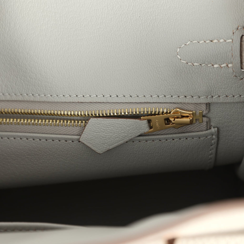 Hermes Special Order (HSS) Birkin 25 Craie Verso Togo Rose Gold Hardware