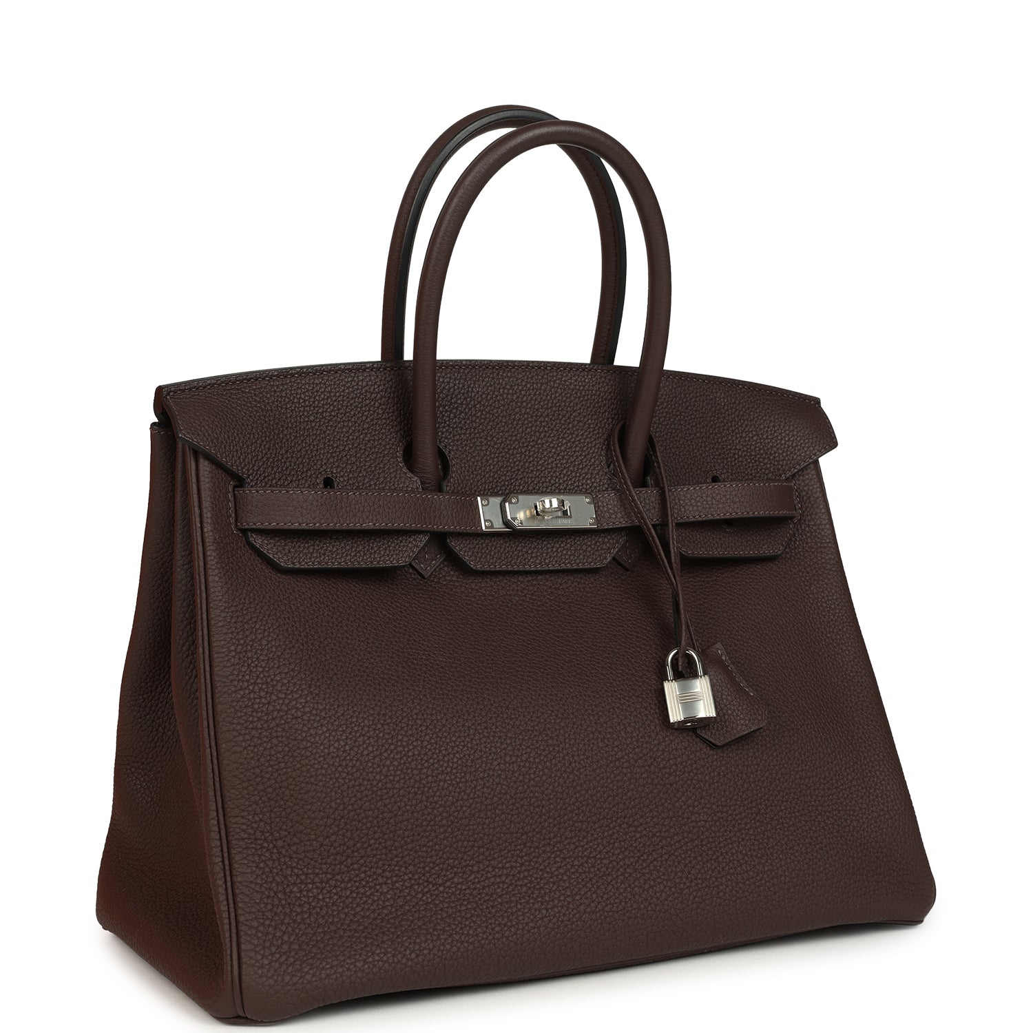 Hermes Birkin 35 Chocolate Togo Palladium Hardware