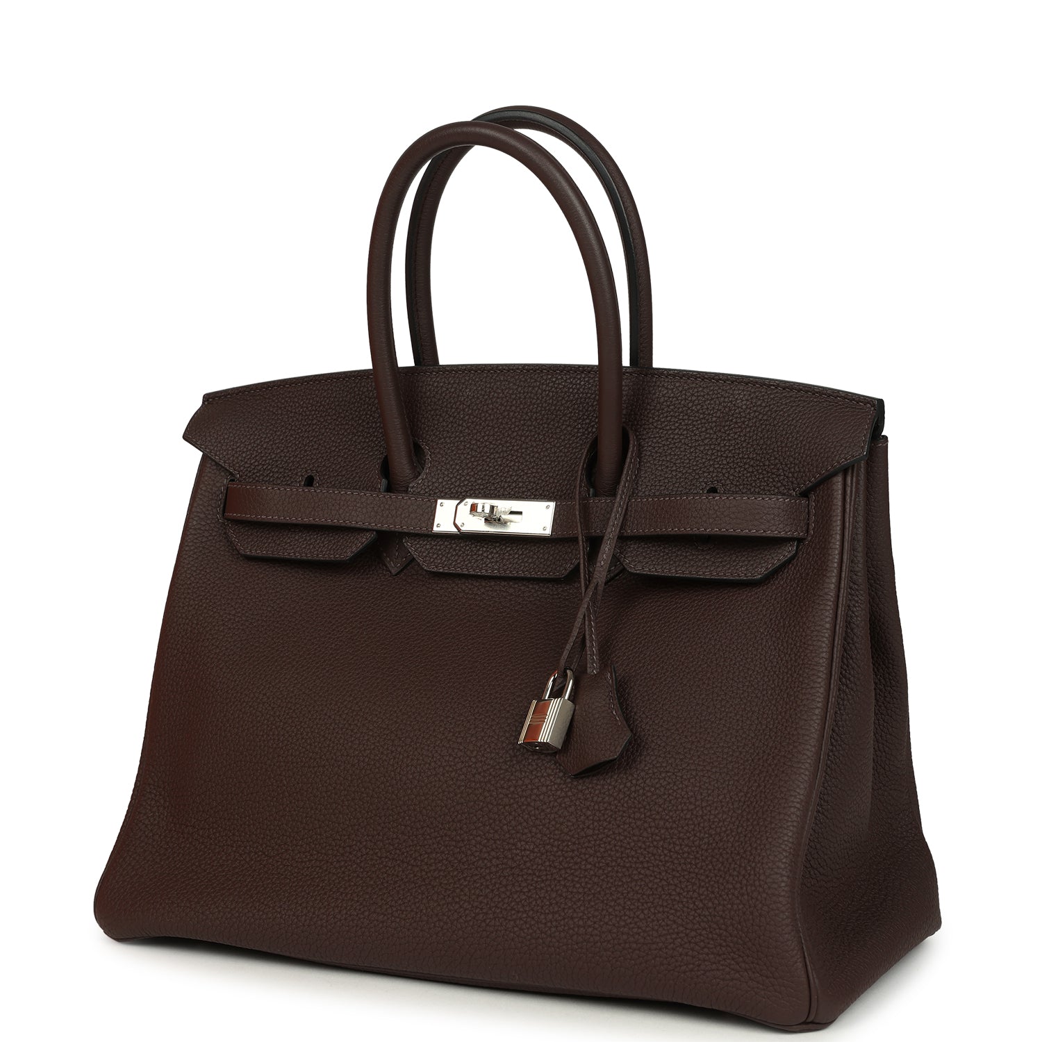 Hermes Birkin 35 Chocolate Togo Palladium Hardware