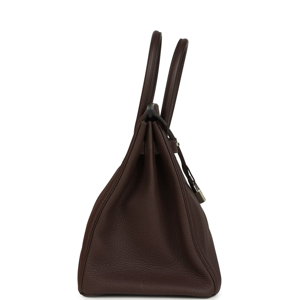 Hermes Birkin 35 Chocolate Togo Palladium Hardware