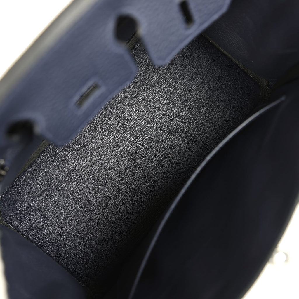 Hermes Birkin 25 Bleu Nuit Togo Palladium Hardware