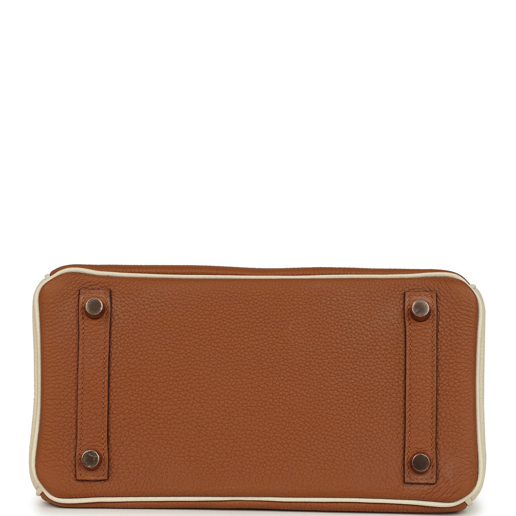 Hermes Special Order (HSS) Birkin 25 Gold and Craie Togo Rose Gold Hardware