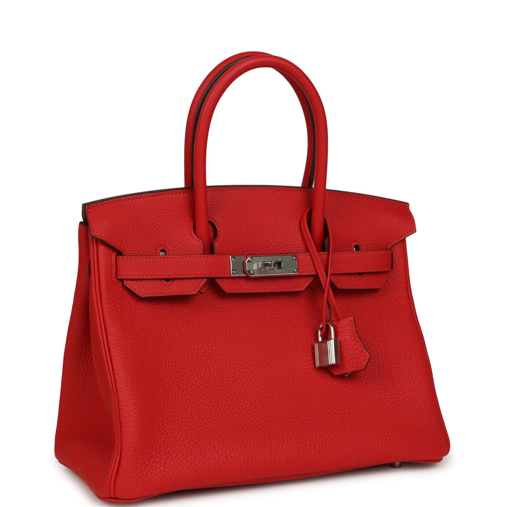 Hermes Birkin 30 Rouge Radieux Togo Palladium Hardware