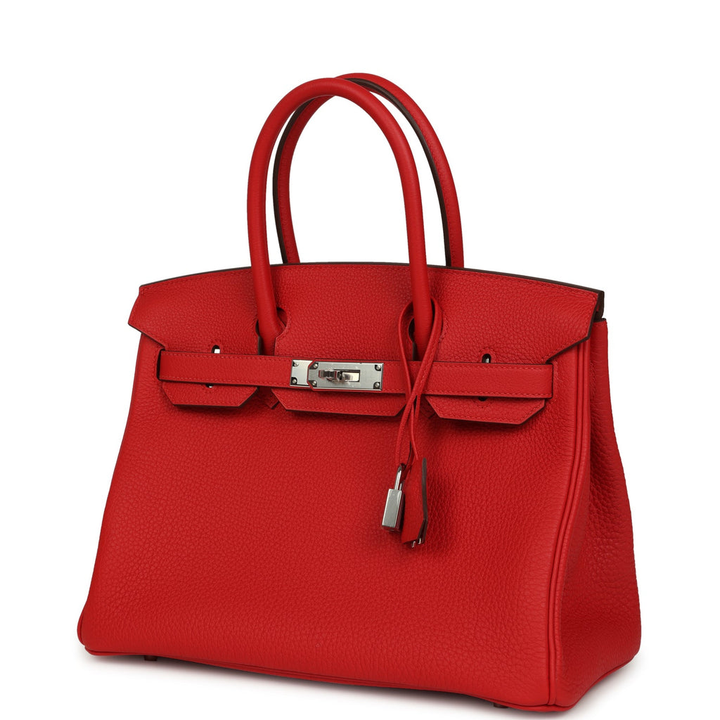 Hermes Birkin 30 Rouge Radieux Togo Palladium Hardware