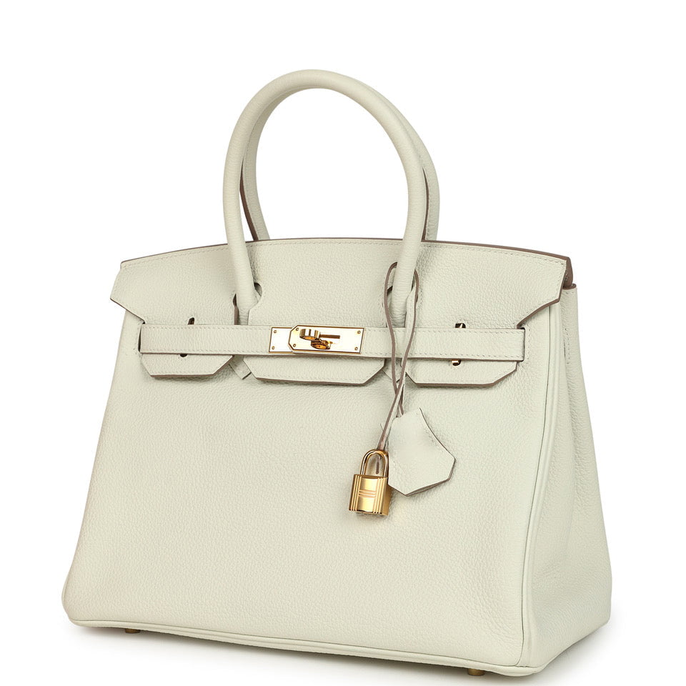 Pre-owned Hermes Birkin 30 Mushroom Togo Gold Hardware