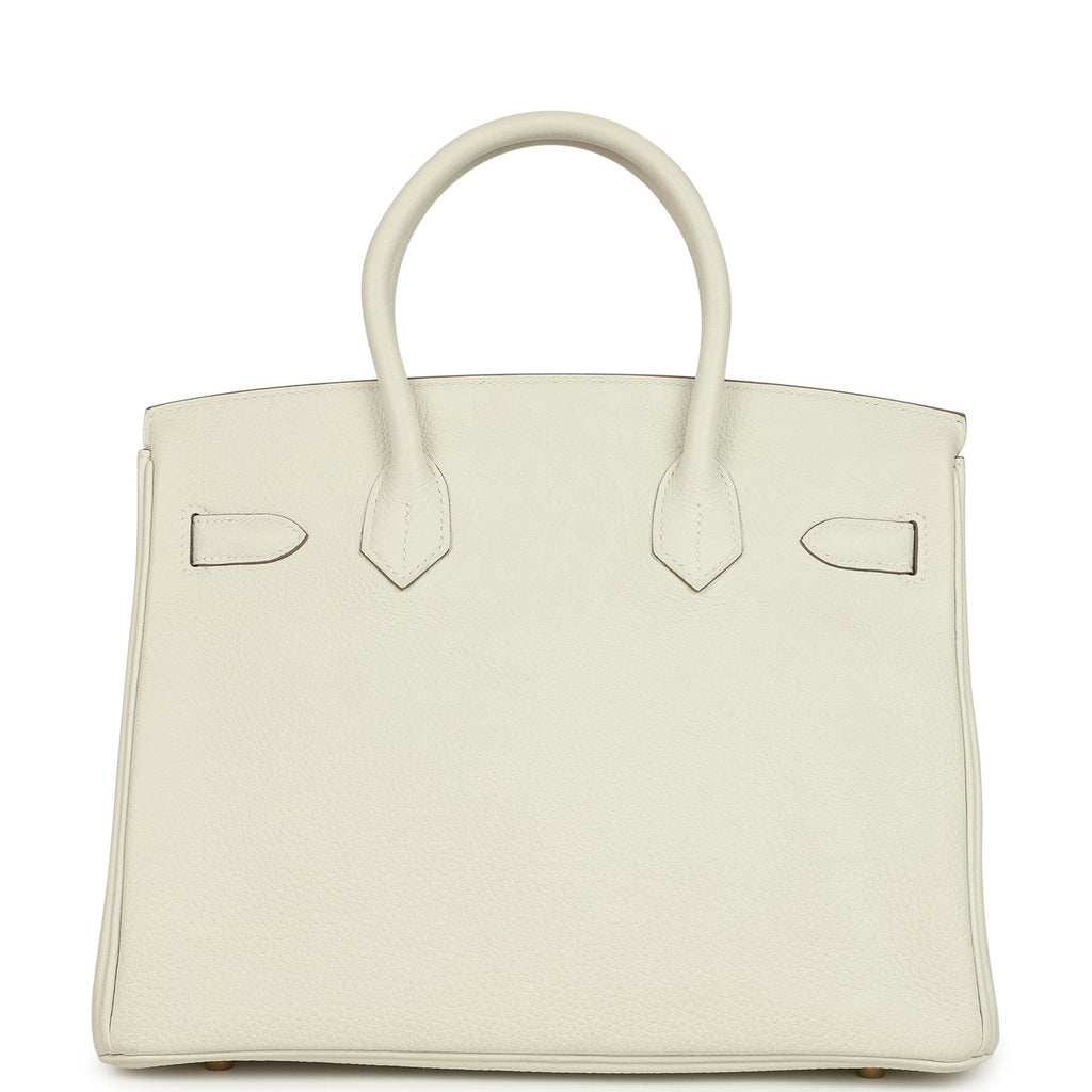 Pre-owned Hermes Birkin 30 Mushroom Togo Gold Hardware