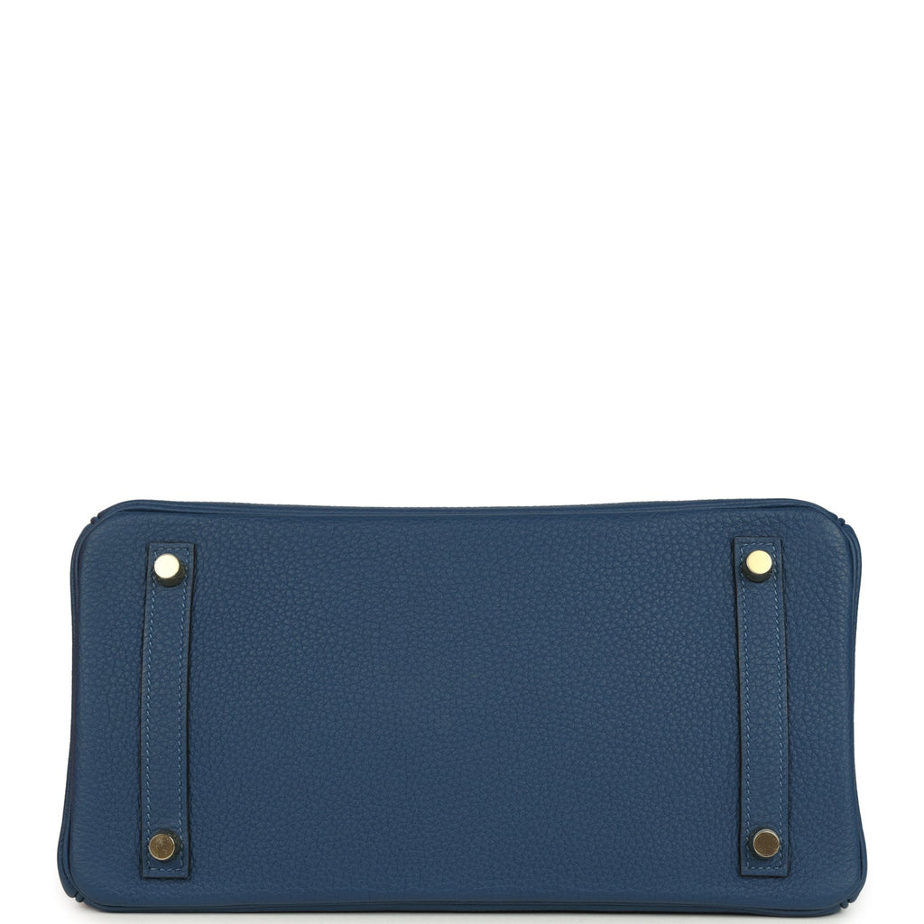 Hermes Birkin 30 Deep Bleu Togo Gold Hardware