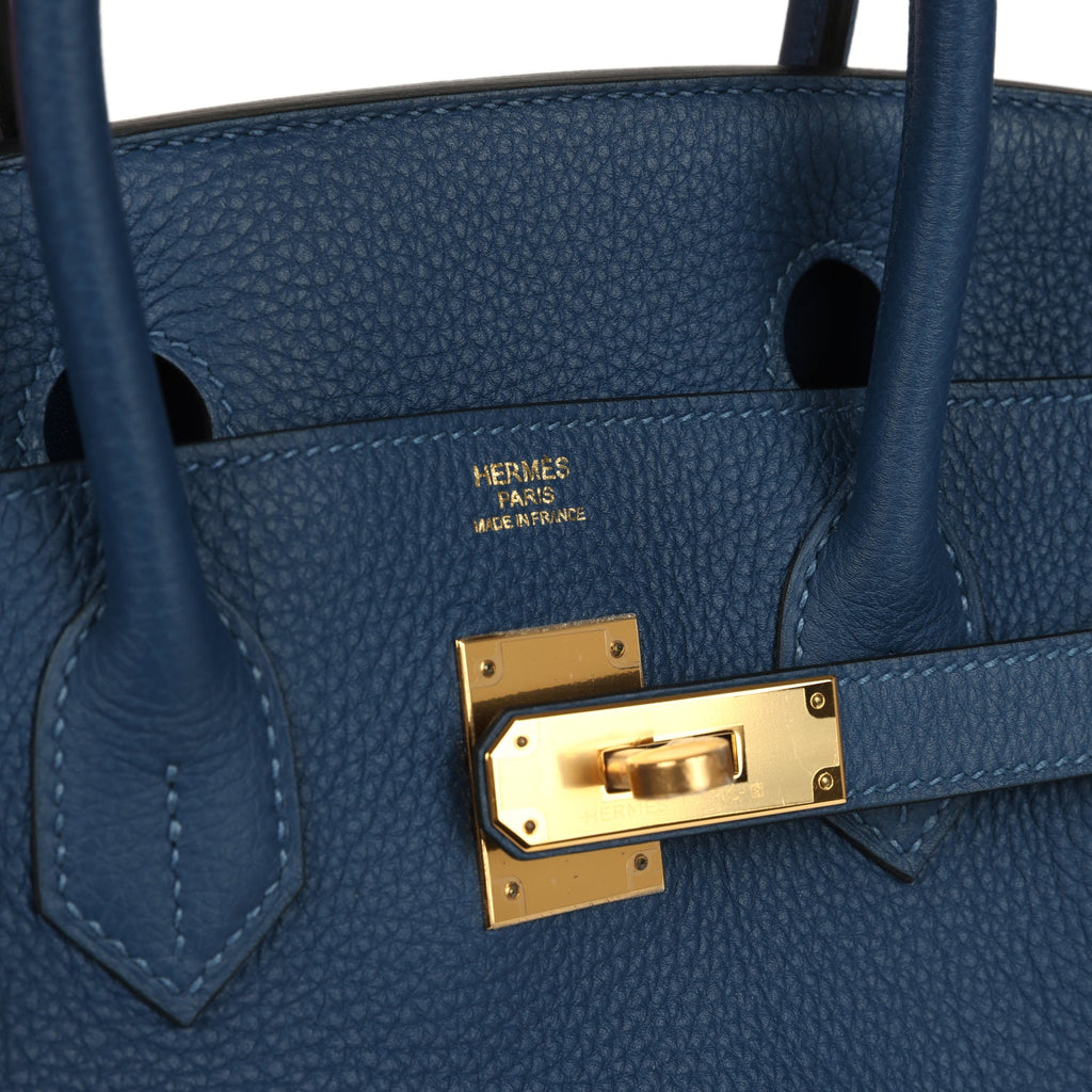 Hermes Birkin 30 Deep Bleu Togo Gold Hardware