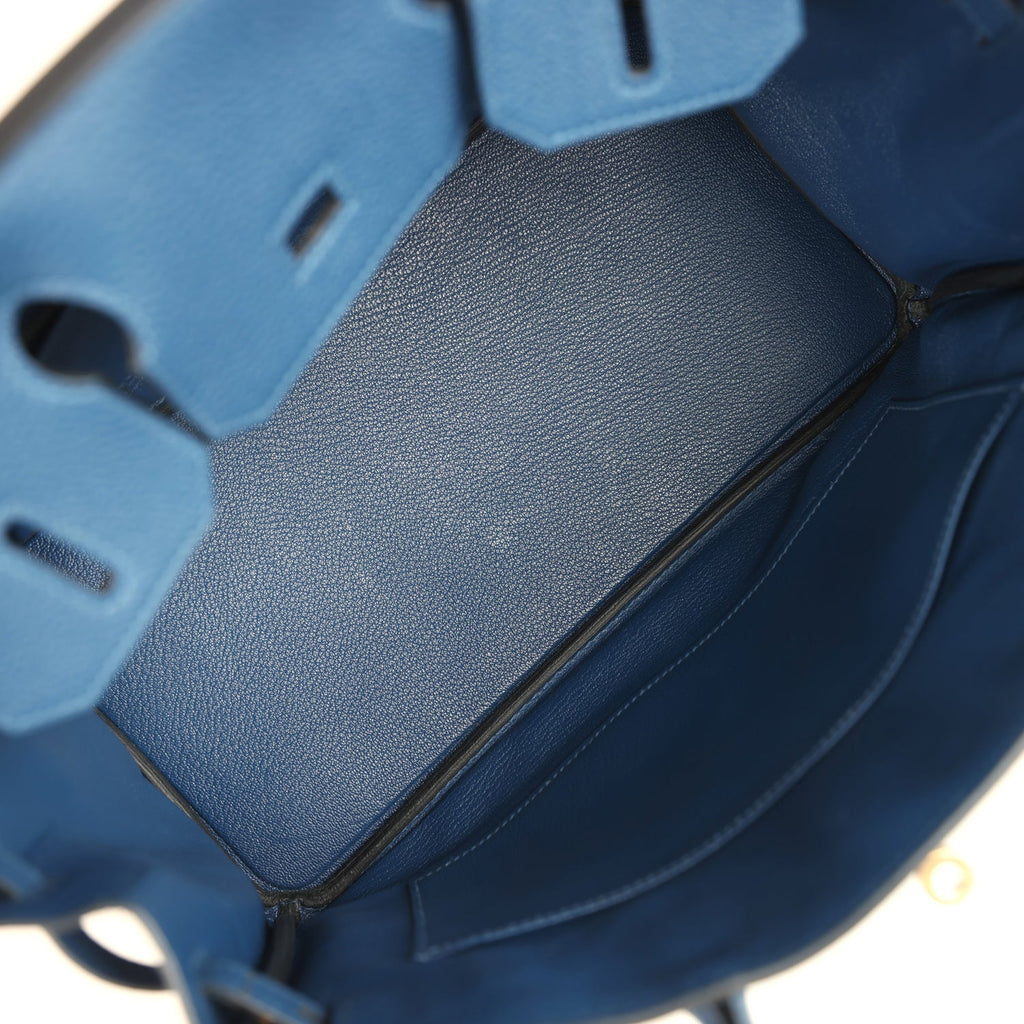 Hermes Birkin 30 Deep Bleu Togo Gold Hardware