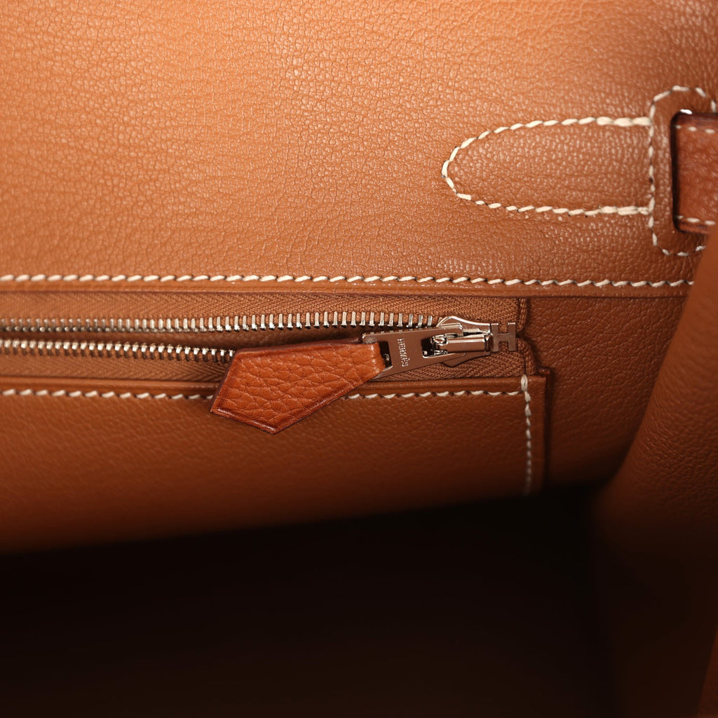 Hermes Birkin 30 Fauve Barenia Faubourg Palladium Hardware