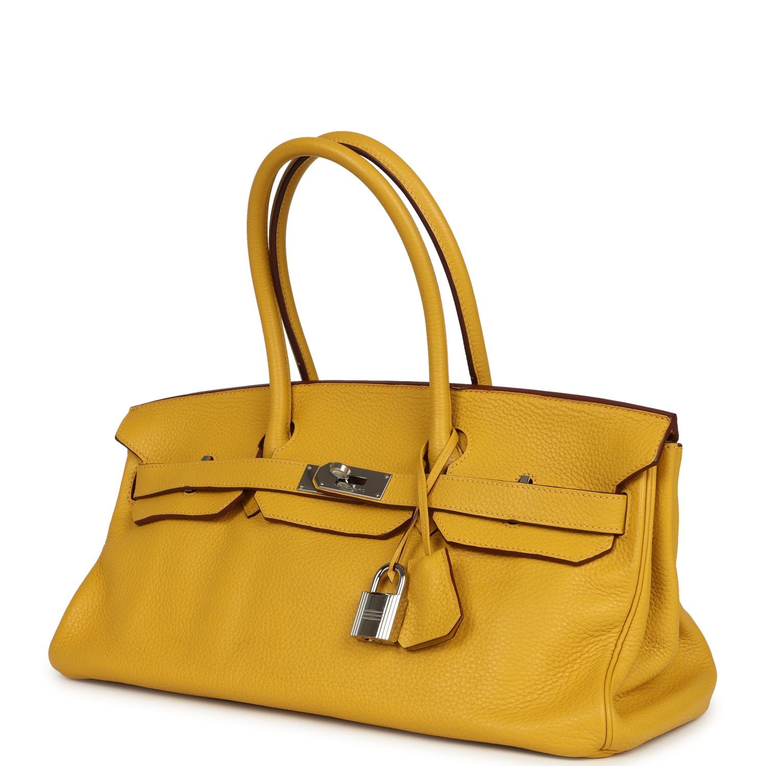 Vintage Hermes Shoulder Birkin 42 JPG Soleil Clemence Palladium Hardware
