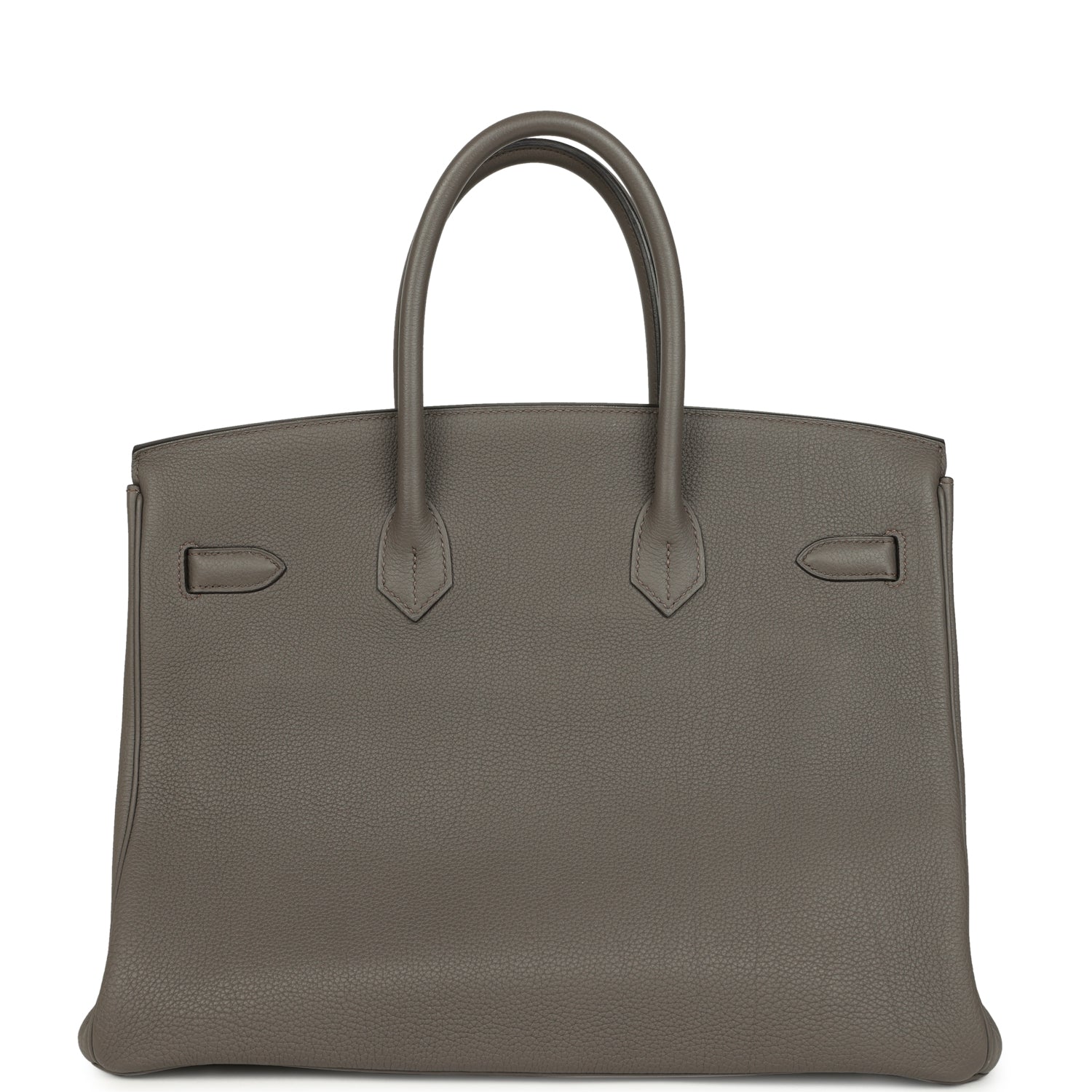 Pre-owned Hermes Birkin 35 Etain Togo Palladium Hardware