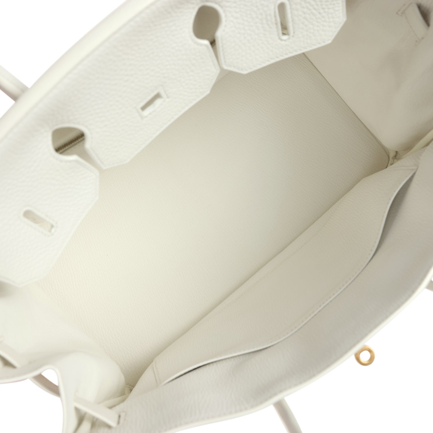 Hermes Birkin 35 White Clemence Gold Hardware