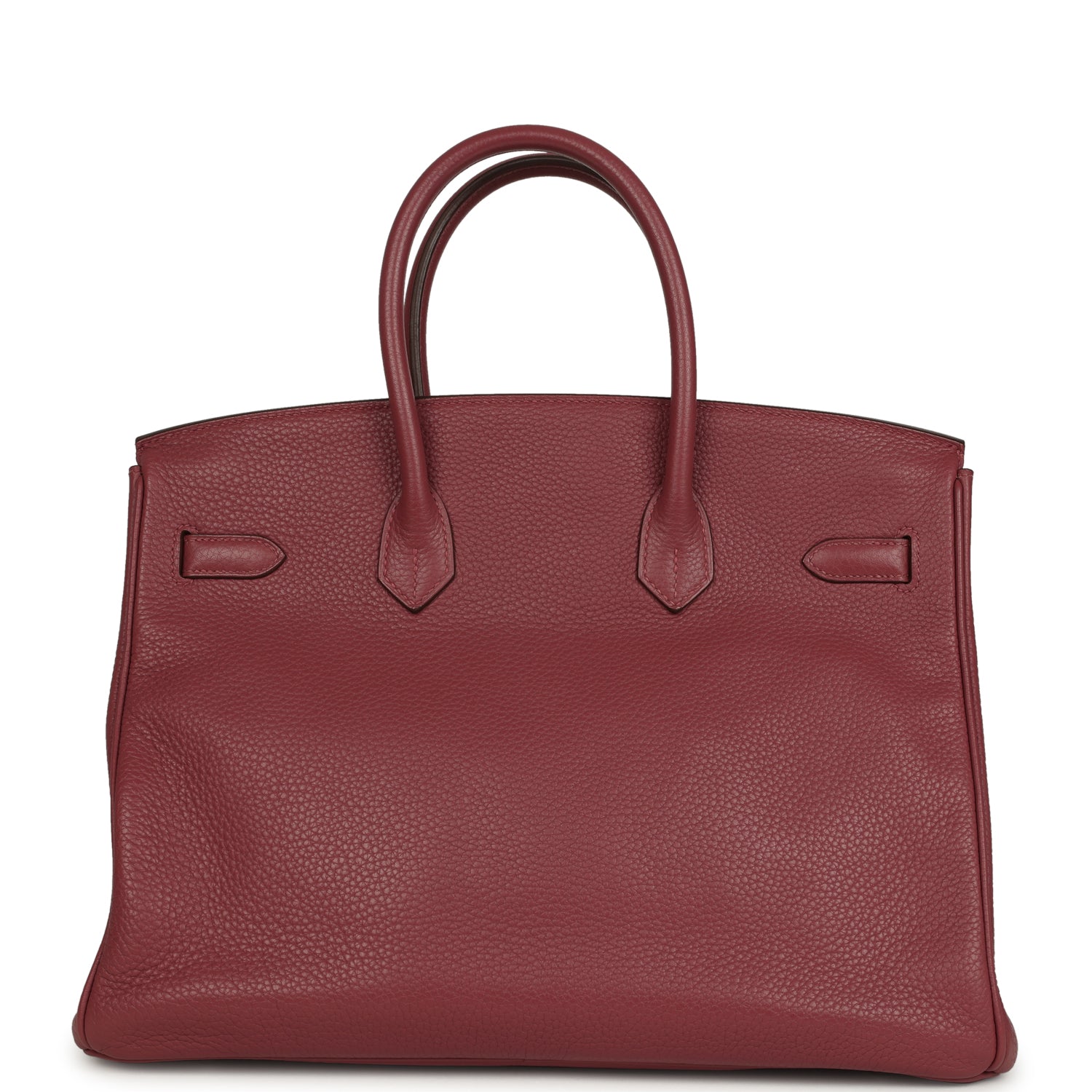 Pre-owned Hermes Birkin 35 Bois De Rose Clemence Palladium Hardware